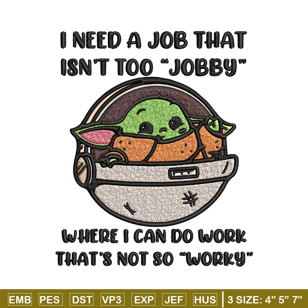 Baby yoda Embroidery design, Baby yoda Embroidery, cartoon design, Embroidery File, cartoon shirt, Digital download..jpg