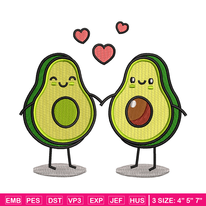 Avocado Love embroidery design, Avocado Love embroidery, logo design, embroidery file, logo shirt, Digital download..jpg