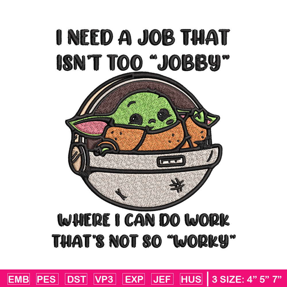 Baby yoda Embroidery design, Baby yoda Embroidery, cartoon design, Embroidery File, cartoon shirt, Digital download..jpg