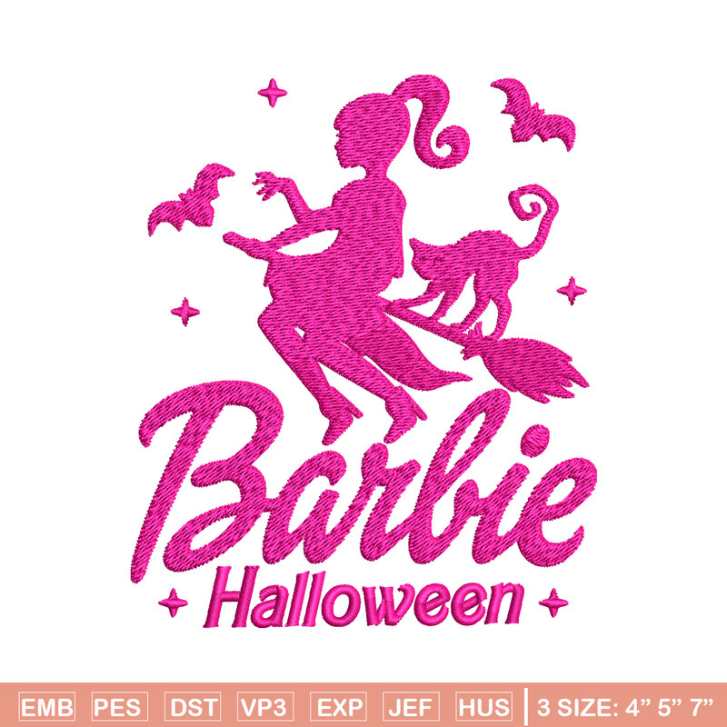 Barbie Halloween Embroidery, Barbie Halloween Embroidery, logo design, Embroidery File, logo shirt, Digital download..jpg