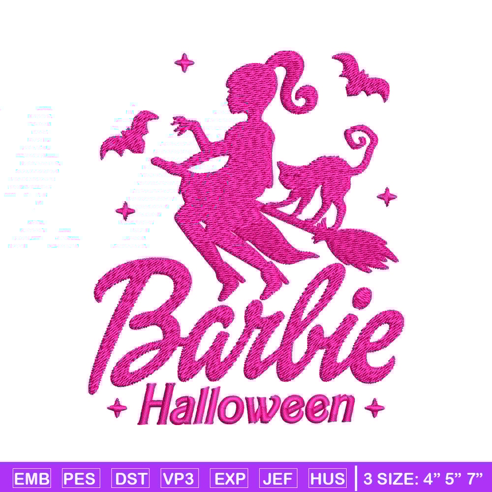 Barbie Halloween Embroidery, Barbie Halloween Embroidery, logo design, Embroidery File, logo shirt, Digital download..jpg