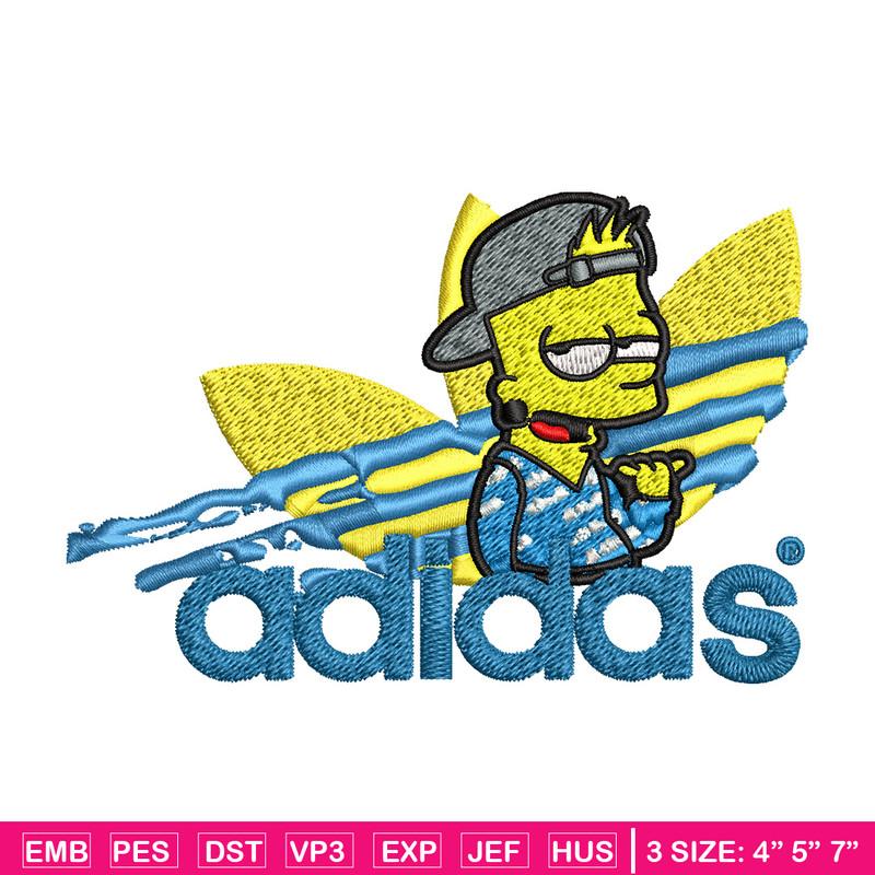 Bart bad boy adidas Embroidery Design,Adidas Embroidery, Brand Embroidery, Embroidery File, Logo shirt, Digital download.jpg