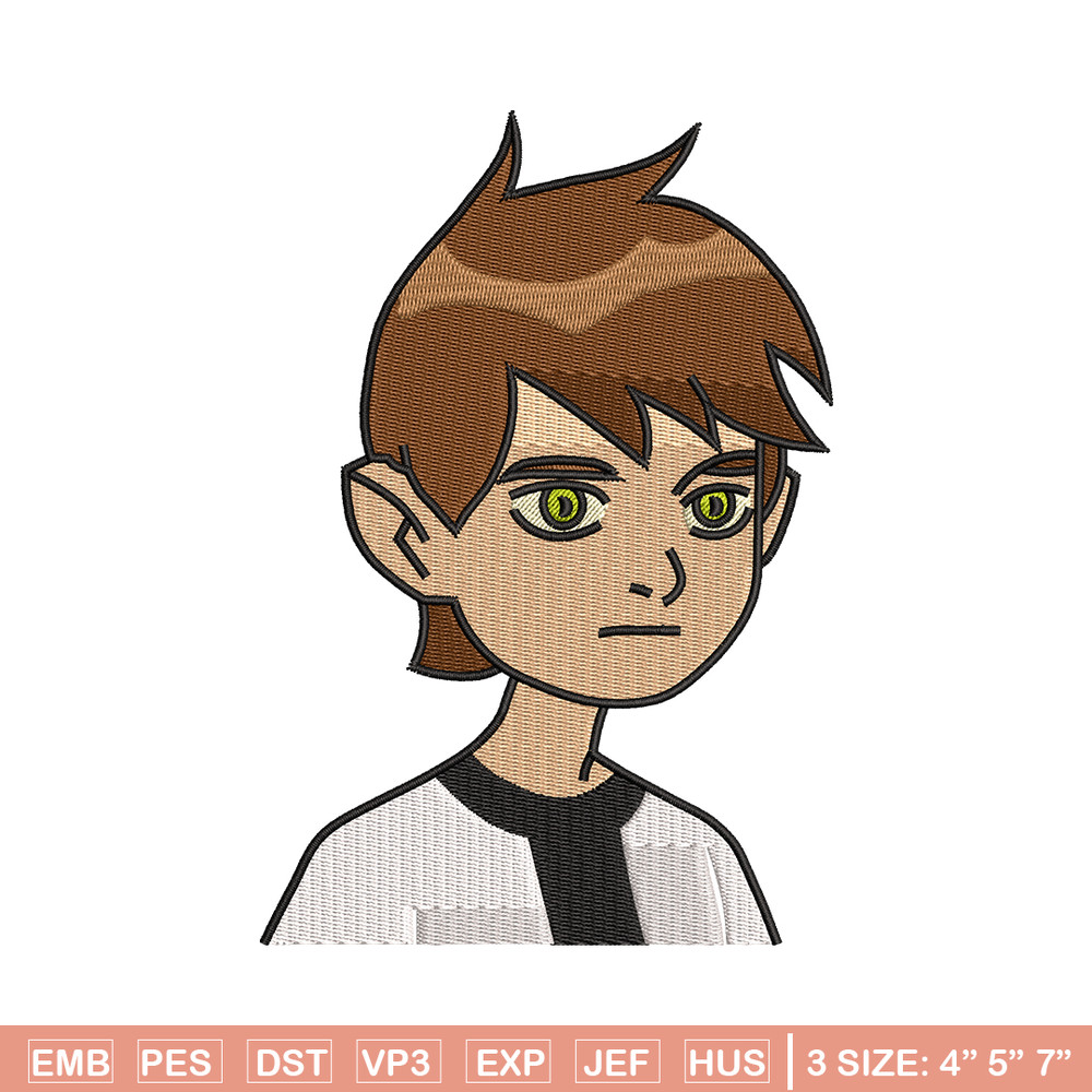 Ben Tennyson embroidery design, Benten embroidery, cartoon design, embroidery file, logo shirt, Digital download..jpg