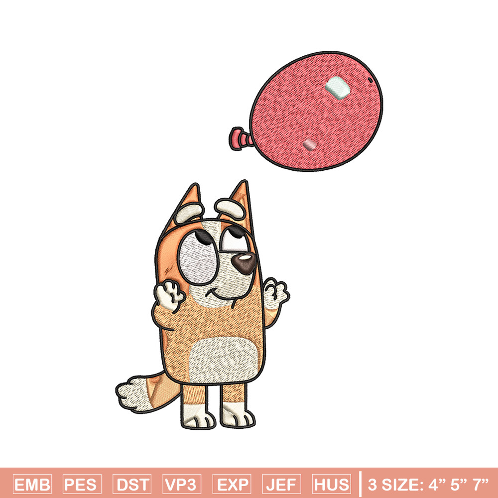 Bingo Heeler Balloon Embroidery, Bingo Heeler Cartoon Embroidery, Disney Embroidery, Embroidery File, digital download..jpg