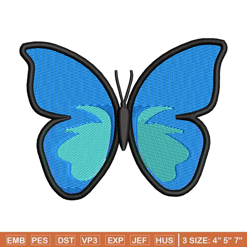 Blue Butterfly embroidery design, Blue Butterfly embroidery, logo design, embroidery file, logo shirt, Digital download..jpg