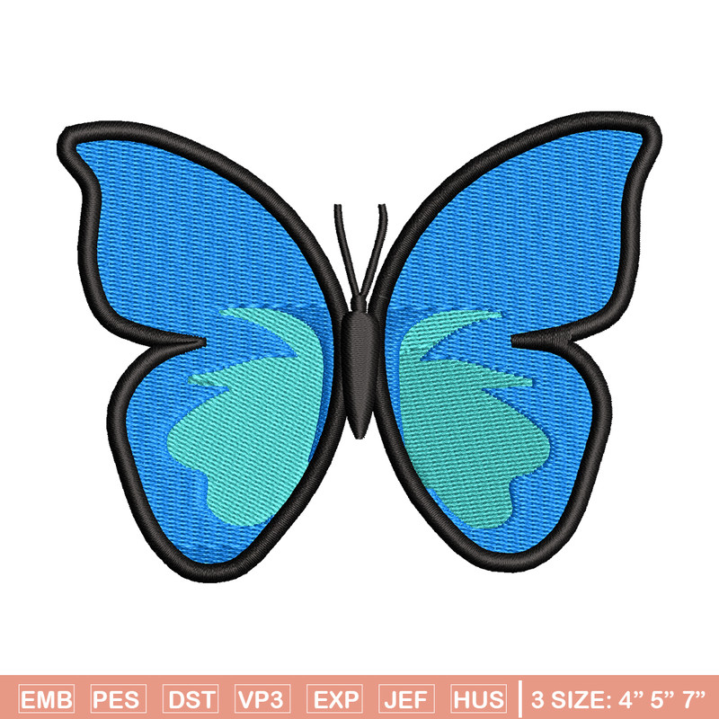 Blue Butterfly embroidery design, Blue Butterfly embroidery, logo design, embroidery file, logo shirt, Digital download..jpg