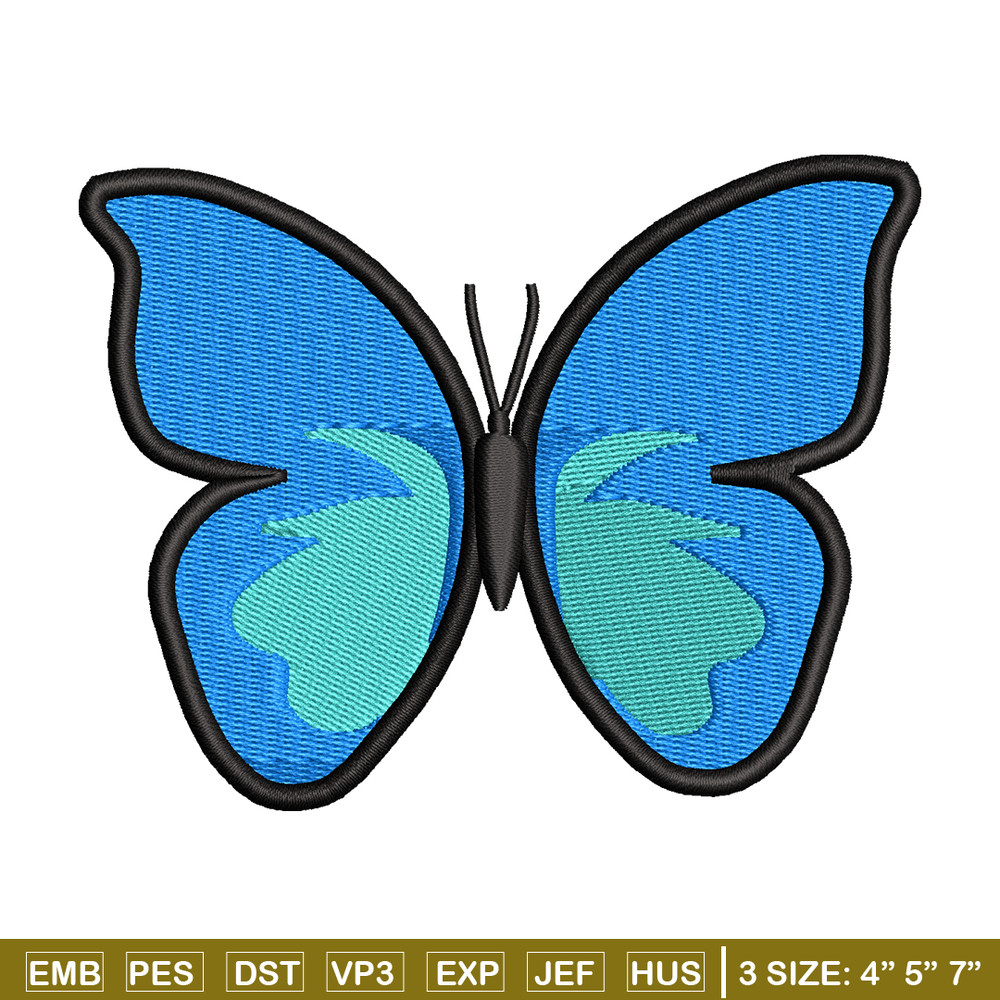 Blue Butterfly embroidery design, Blue Butterfly embroidery, logo design, embroidery file, logo shirt, Digital download..jpg