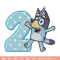 Bluey 2nd Birthday Embroidery design, Bluey Cartoon Embroidery, Disney Embroidery, Embroidery File, digital download.jpg