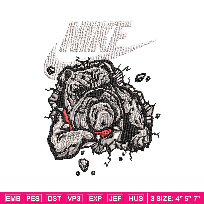 Bitbull dog Nike Embroidery design, Bitbull dog Embroidery, Nike design, Embroidery file, logo shirt, Instant download..jpg