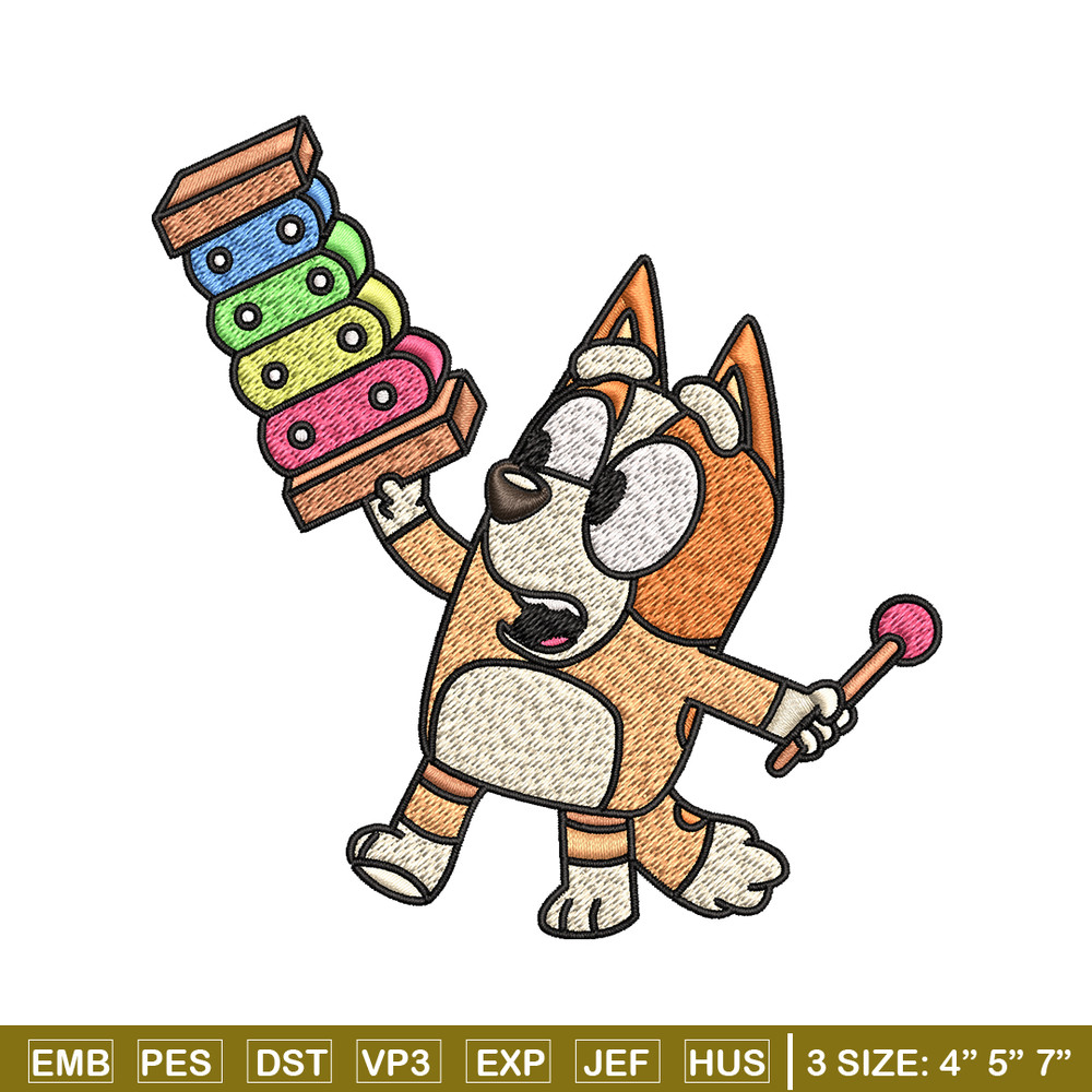 Bluey Bingo Embroidery, Bluey cartoon Embroidery, Embroidery File, cartoon design, cartoon shirt, Digital download..jpg