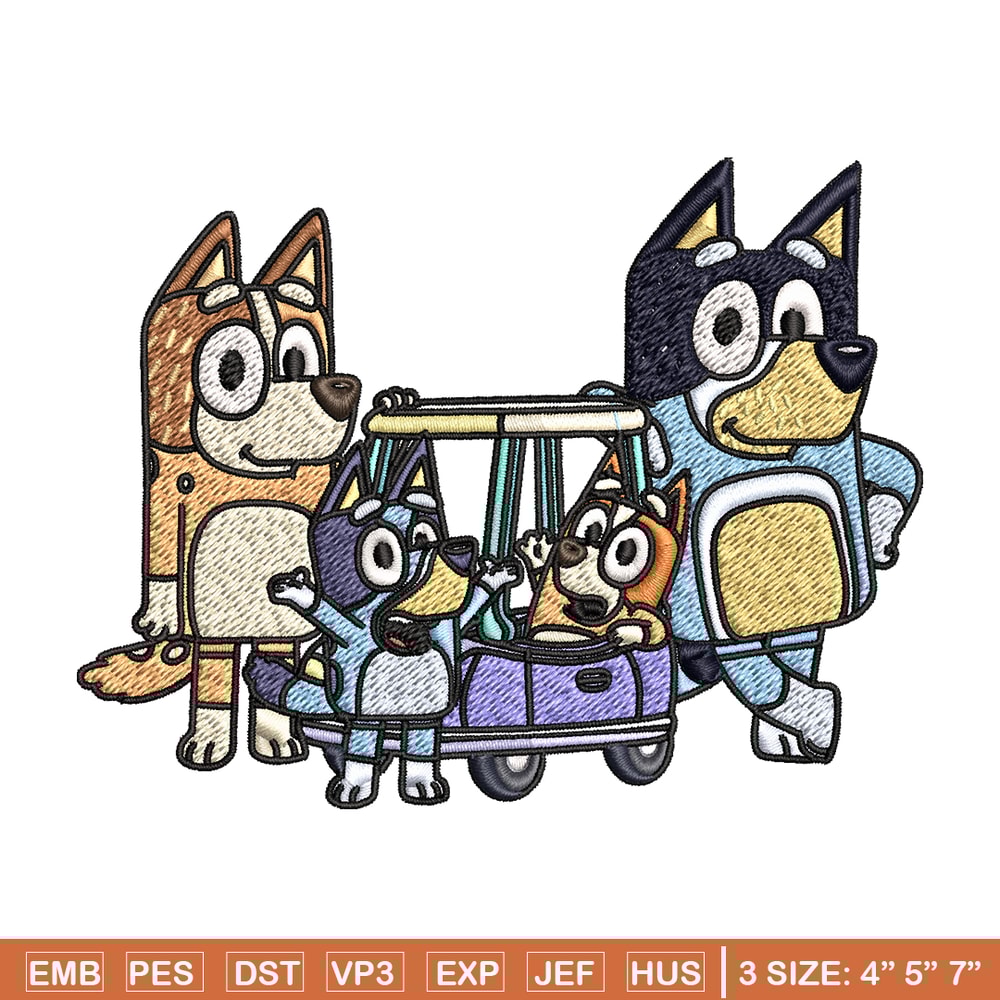 Bluey family embroidery design, Bluey Embroidery, Embroidery File, cartoon design, cartoon shirt, Digital download..jpg