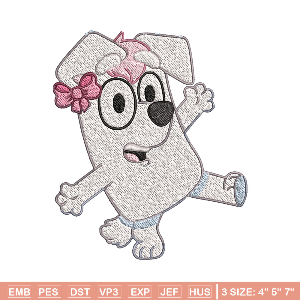 Bluey girl Embroidery design, Bluey girl Embroidery, cartoon design, Embroidery File, cartoon shirt, Instant download.jpg