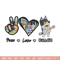Bluey Peace Love bandit Embroidery design, Bluey cartoon Embroidery, cartoon design, Embroidery File, Instant download..jpg