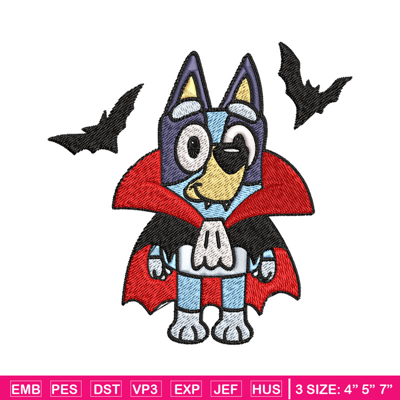 Bluey Halloween Embroidery design, Bluey Halloween Embroidery, cartoon design, Embroidery File, Digital download..jpg