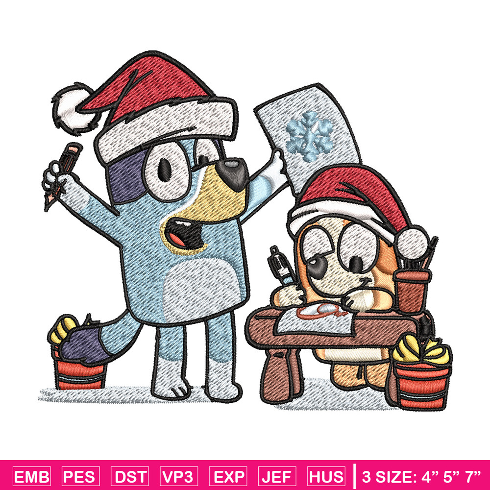 Bluey snow Embroidery Design, Bluey Embroidery, Embroidery File, Brand Embroidery, Logo shirt, Digital download.jpg