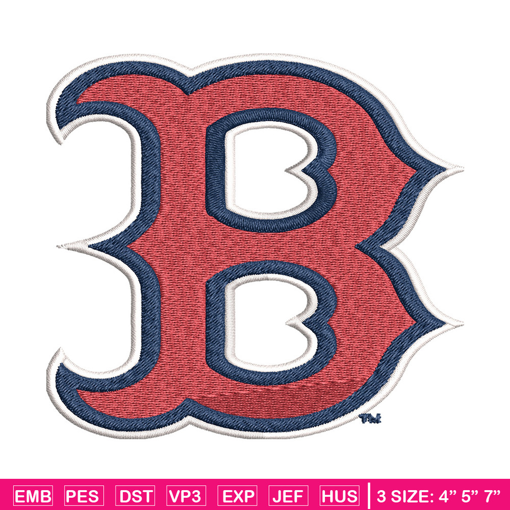 Boston Red Sox Embroidery Design, Logo Embroidery, MLB Embroidery, Embroidery File, Logo shirt, Digital download.jpg