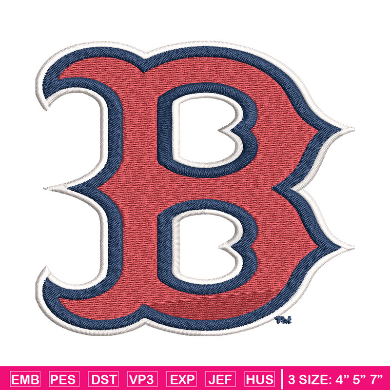 Boston Red Sox Embroidery Design, Logo Embroidery, MLB Embroidery, Embroidery File, Logo shirt, Digital download.jpg