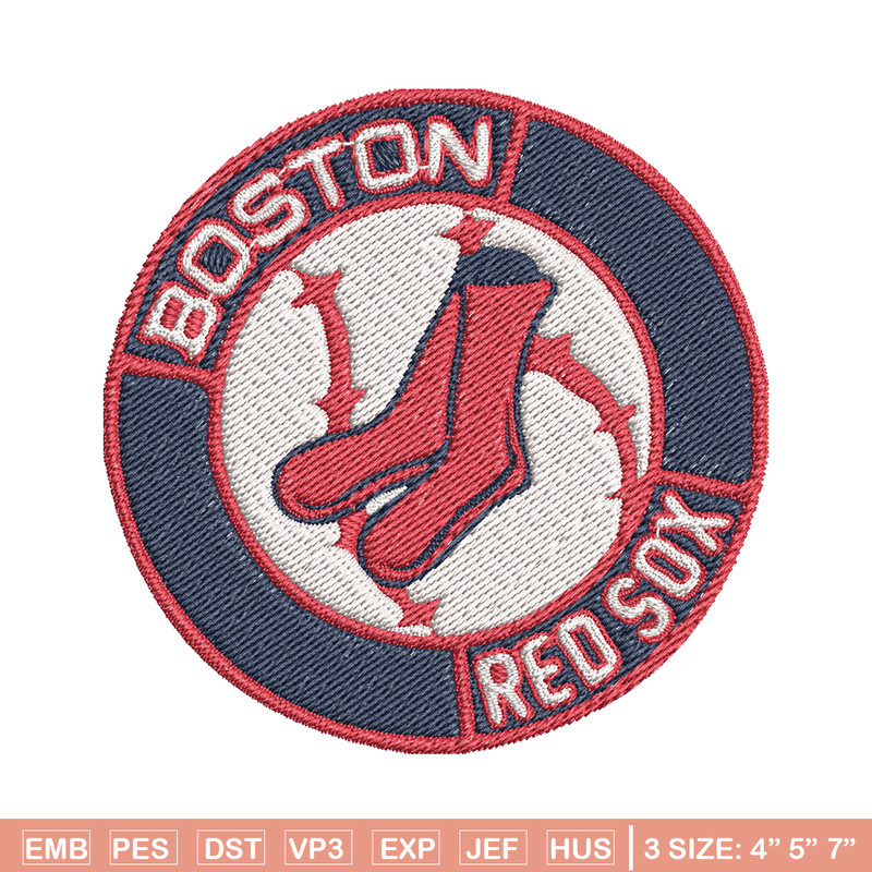 Boston Red Sox Logo embroidery design, logo sport embroidery, logo design, baseball embroidery, MLB embroidery..jpg