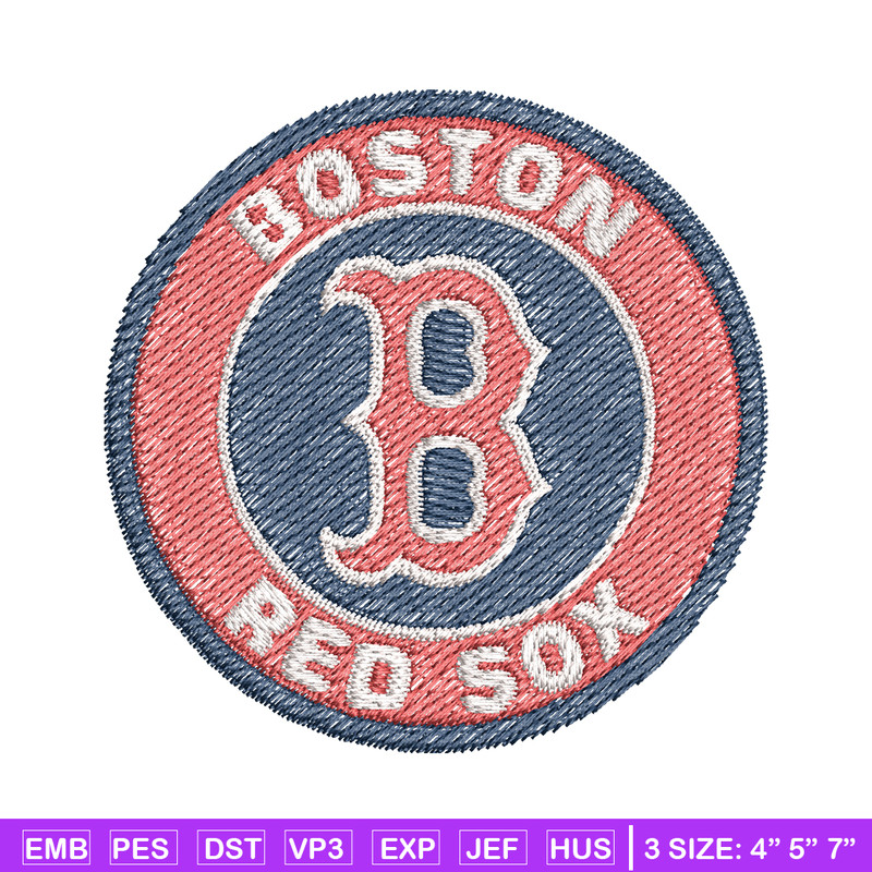 Boston Red Sox Logo embroidery design, logo sport embroidery, baseball embroidery, logo shirt, MLB embroidery. (7).jpg