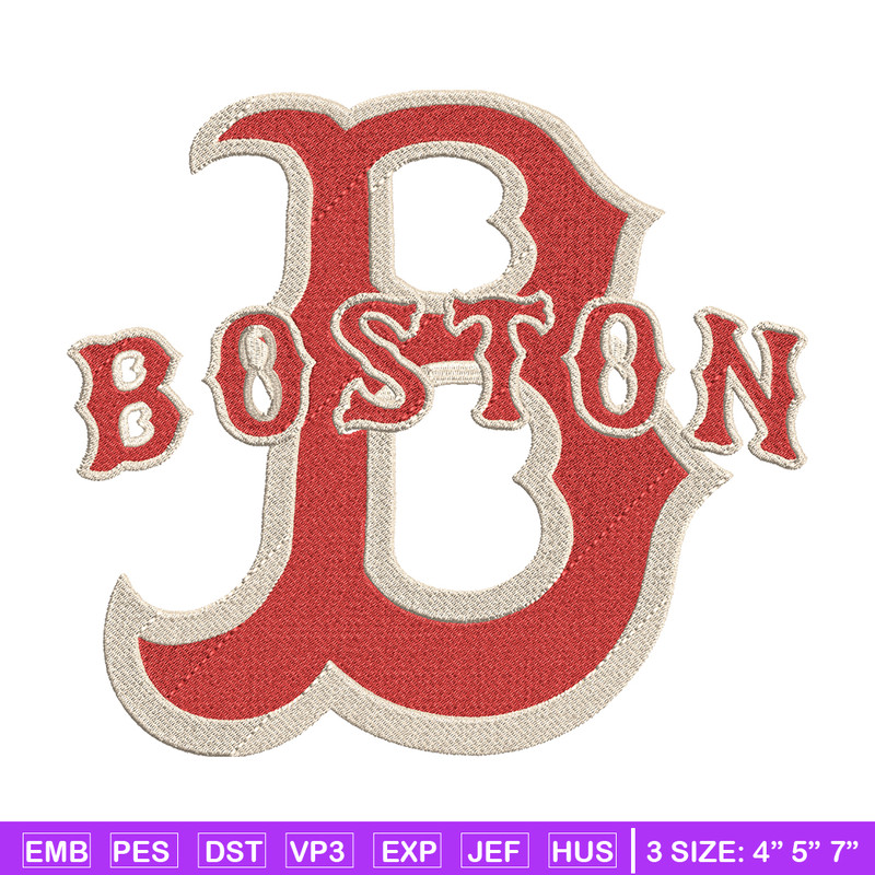 Boston Red Sox Logo embroidery design, logo sport embroidery, baseball embroidery, logo shirt, MLB embroidery. (9).jpg