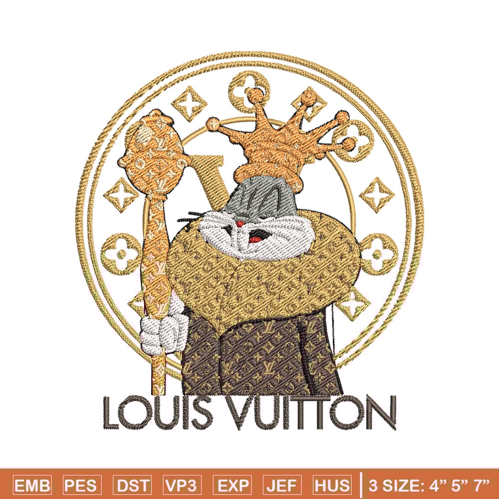 Bunny cartoon lv Embroidery Design, Lv Embroidery, Embroidery File, Brand Embroidery, Logo shirt, Digital download.jpg