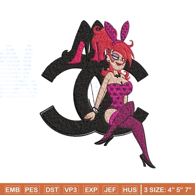 Bunny girl gucci Embroidery Design, Gucci Embroidery, Brand Embroidery, Embroidery File, Logo shirt, Digital download.jpg