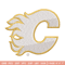 Calgary Flames Embroidery Design, Logo Embroidery, NHL Embroidery, Embroidery File, Logo shirt, Digital download.jpg