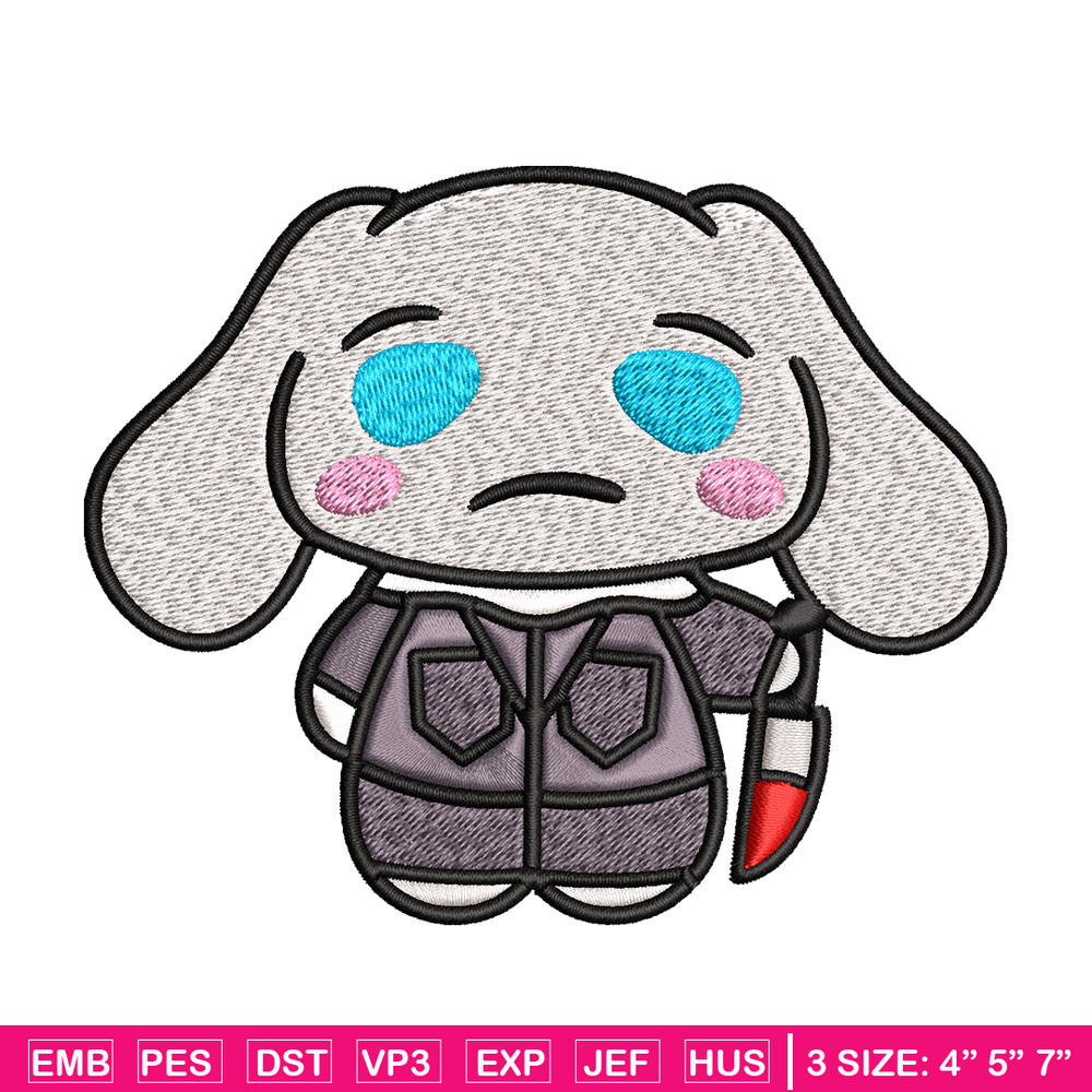 Bunny horror cartoon Embroidery design, Bunny horror Embroidery, logo design, Embroidery File, Instant download..jpg