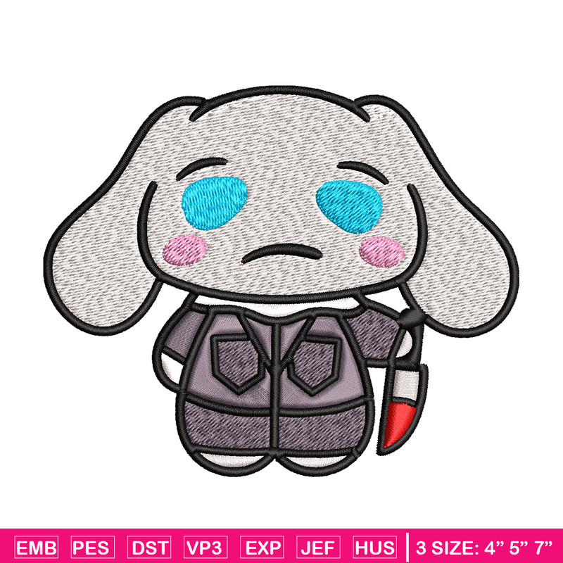 Bunny horror cartoon Embroidery design, Bunny horror Embroidery, logo design, Embroidery File, Instant download..jpg