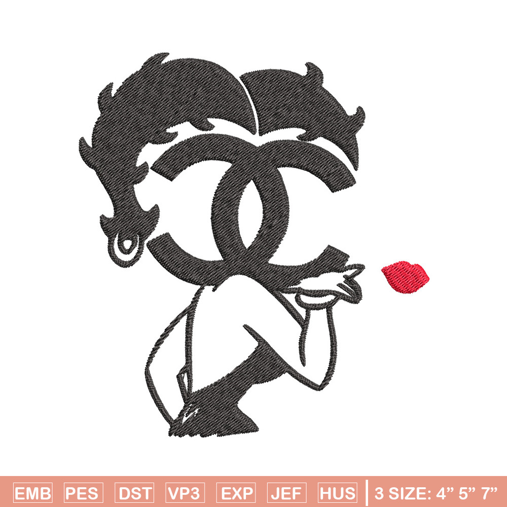 Cartoon girl gucci Embroidery Design, Gucci Embroidery, Brand Embroidery, Embroidery File, Logo shirt, Digital download.jpg