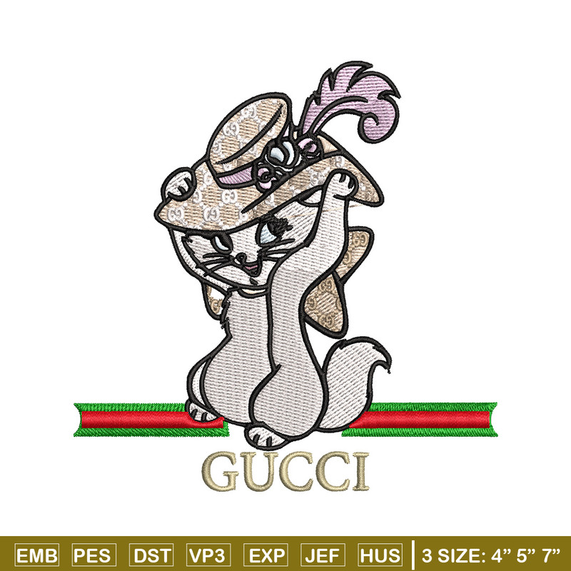 Cat cartoon gucci Embroidery Design, Gucci Embroidery, Embroidery File, Logo shirt, Sport Embroidery, Digital download..jpg