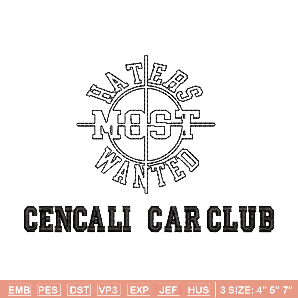 Cencali car club embroidery design, Cencali car club embroidery, logo design, embroidery file, Digital download..jpg