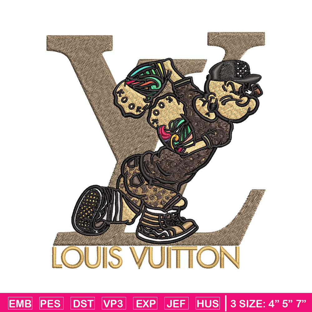 Cartoon man lv Embroidery Design, LV Embroidery, Embroidery File, Logo shirt, Sport Embroidery, Digital download.jpg