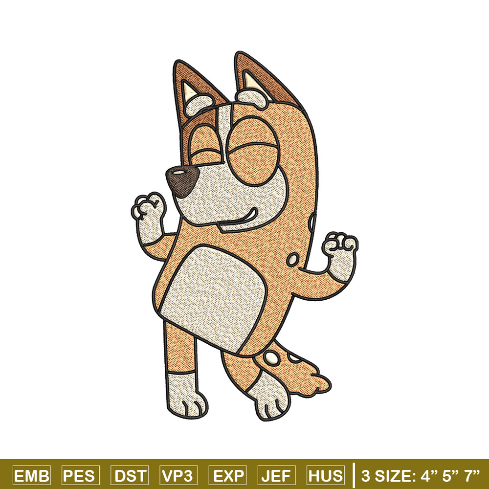 Chilli Heeler Embroidery, Bluey cartoon Embroidery, Embroidery File, cartoon design, cartoon shirt, Digital download..jpg