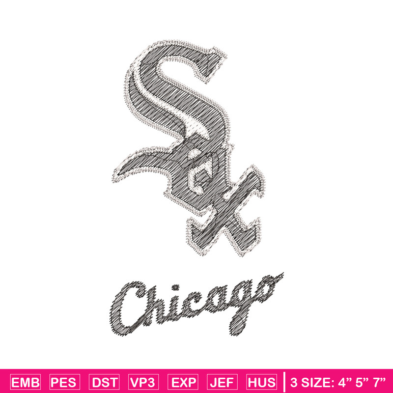 Chicago cubs white sox Logo embroidery design, logo sport embroidery, baseball embroidery, logo shirt, MLB embroidery.jpg