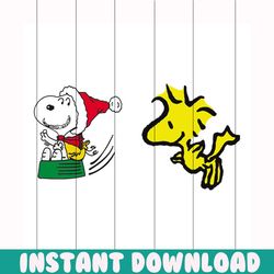 woodstock and snoopy xmas svg, christmas svg, snoopy svg, snoopy lover, woodstock svg, snoopy clipart, snoopy cut file,