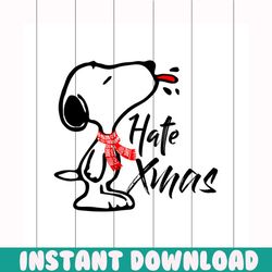 hate xmas snoopy svg, christmas svg, snoopy svg, snoopy lover, snoopy clipart, snoopy cut file, snoopy cricut, snoopy bi