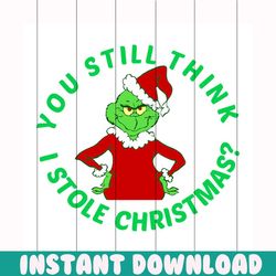 you still think i stole christmas svg, christmas svg, grinch svg, grinchmas svg, grinchy green svg, funny grinch svg, gr