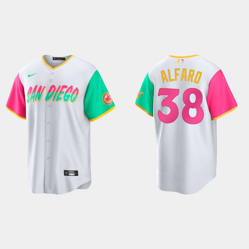 San Diego Padres Jorge Alfaro 2022 White City Jersey.jpg