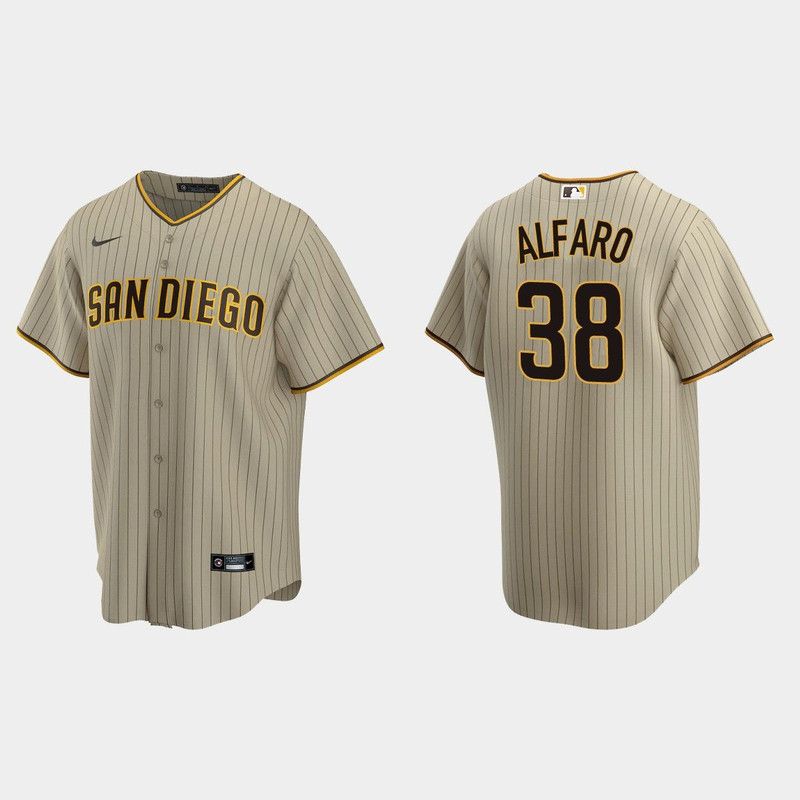 San Diego Padres Jorge Alfaro Replica Brown Jersey.jpg