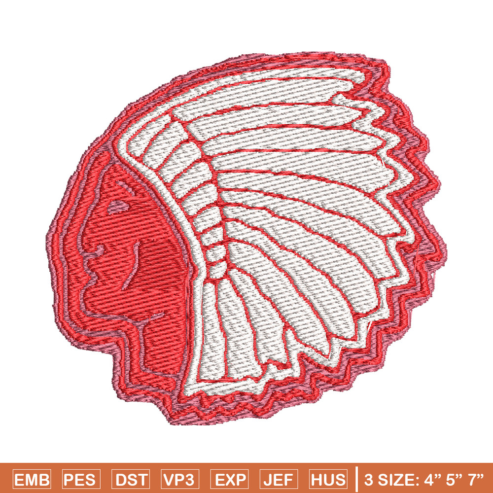 Cleveland Indians logo embroidery design, Logo Sport embroidery, baseball embroidery, logo shirt, MLB embroidery. (10).jpg