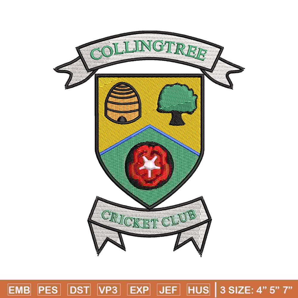 Collingtree Cricket embroidery design, Collingtree Cricket embroidery, logo design, embroidery file, Digital download.jpg