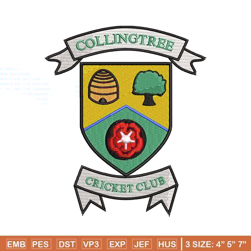 Collingtree Cricket embroidery design, Collingtree Cricket embroidery, logo design, embroidery file, Digital download.jpg