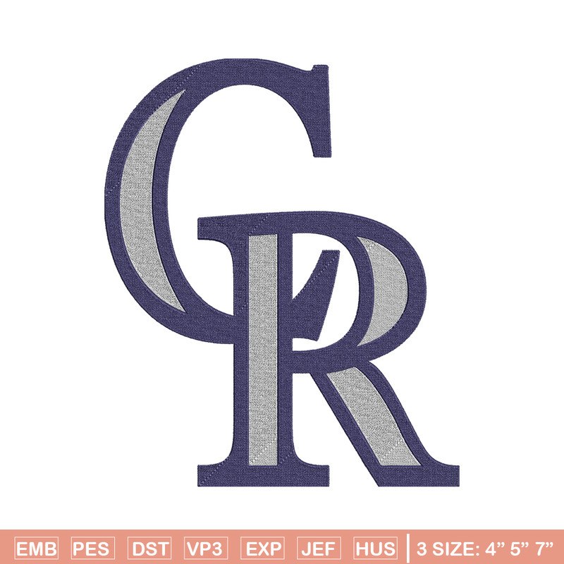 Colorado Rockies Logo embroidery design, logo sport embroidery, baseball embroidery, logo shirt, MLB embroidery. (2).jpg