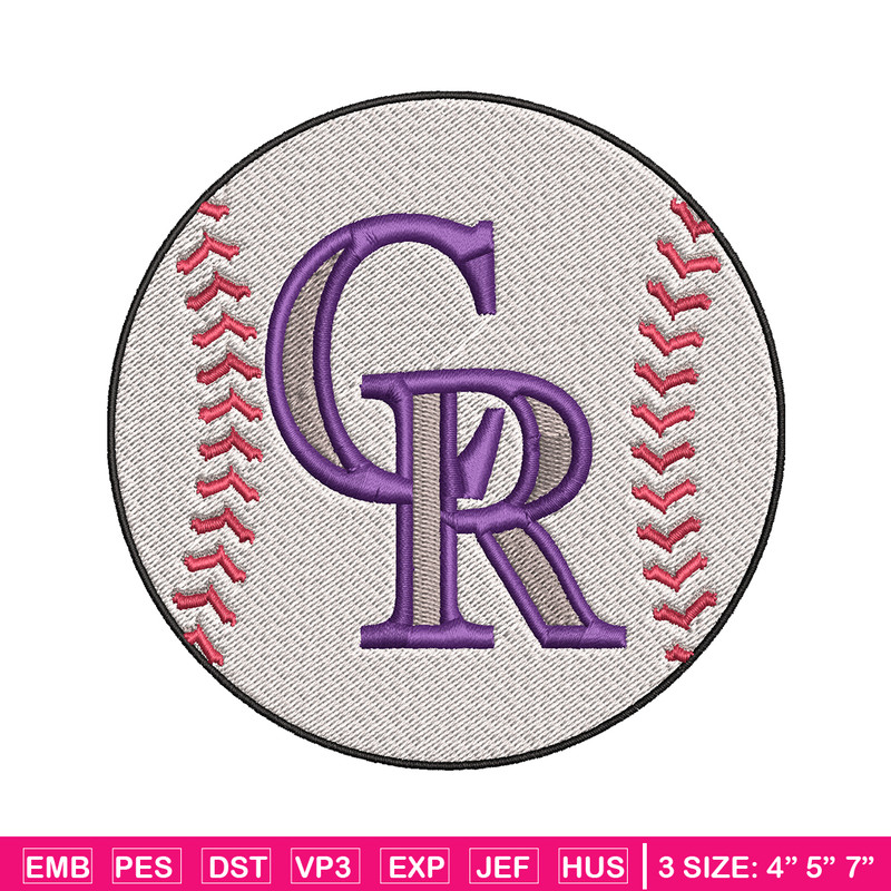 Colorado Rockies Logo embroidery design, logo sport embroidery, baseball embroidery, logo shirt, MLB embroidery. (12).jpg