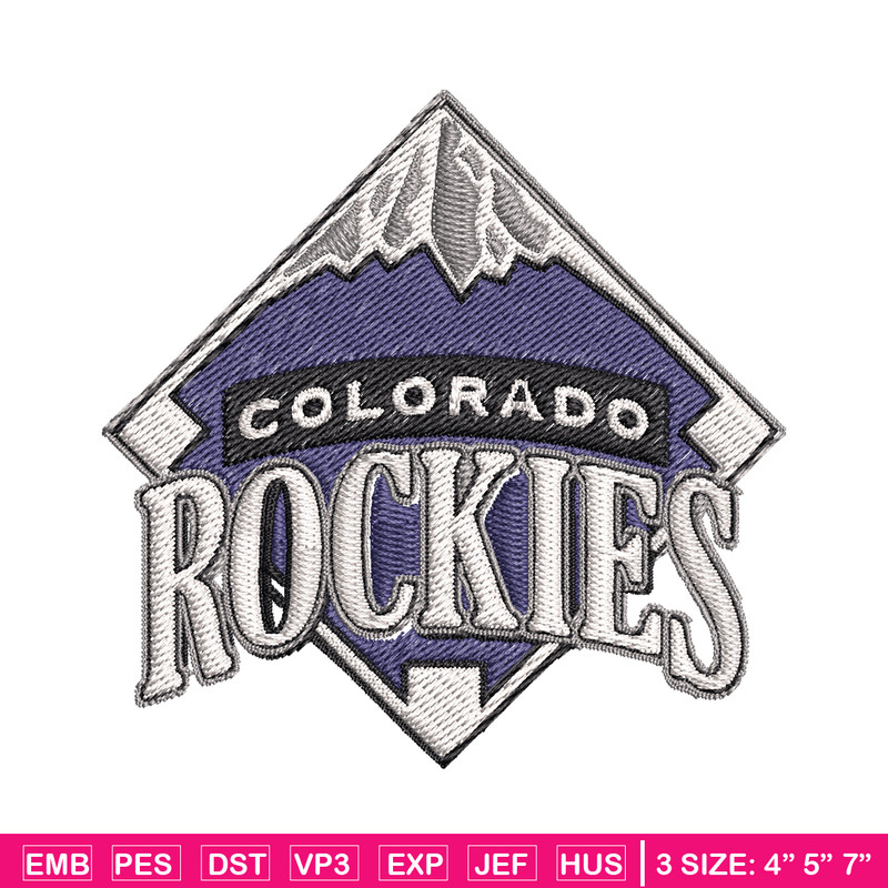 Colorado Rockies Logo embroidery design, logo sport embroidery, baseball embroidery, logo shirt, MLB embroidery..jpg
