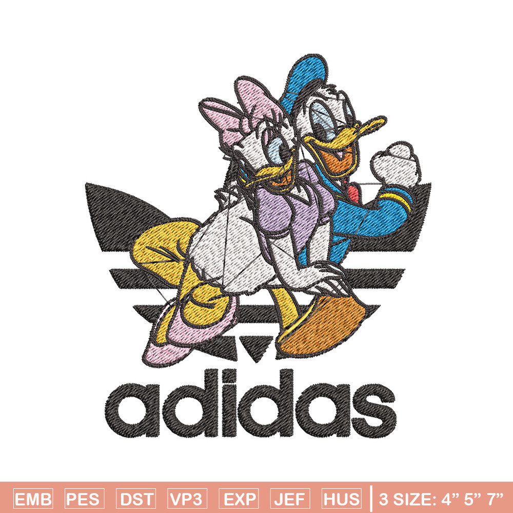 Daisy x duck adidas Embroidery Design, Adidas Embroidery, Brand Embroidery, Embroidery File,Logo shirt,Digital download.jpg