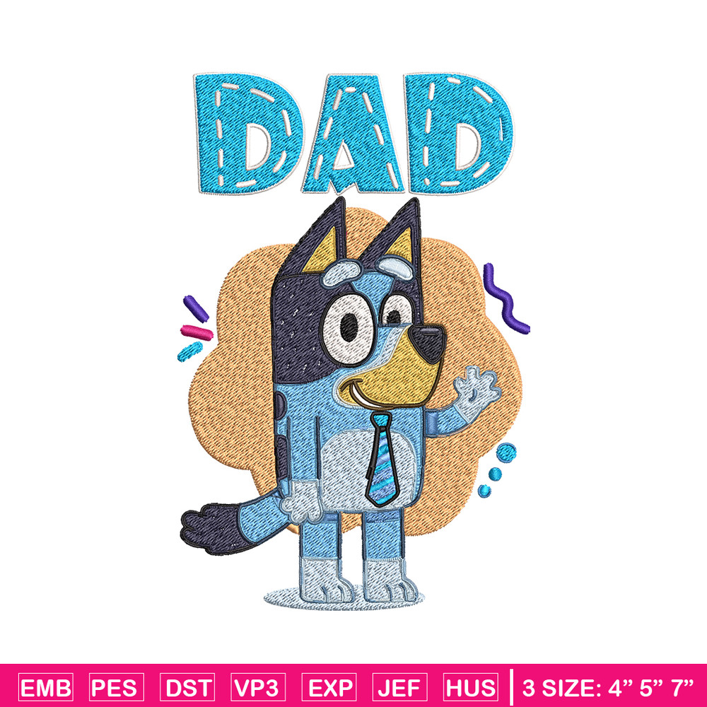 Dad Bluey Embroidery, Bluey Cartoon Embroidery, cartoon Embroidery, cartoon shirt, Embroidery File, Instant download..jpg
