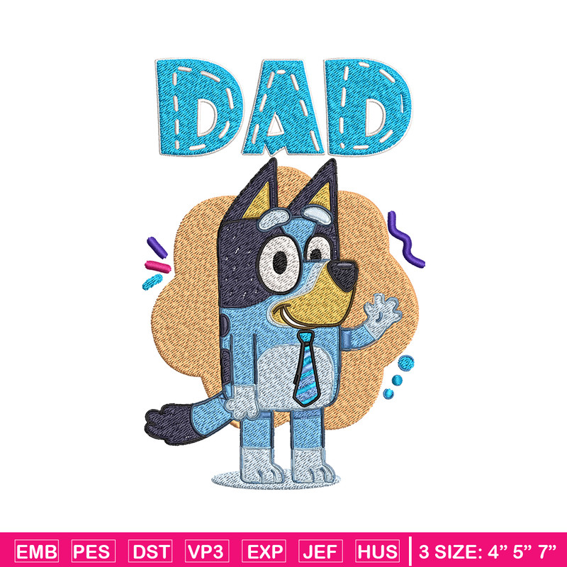 Dad Bluey Embroidery, Bluey Cartoon Embroidery, cartoon Embroidery, cartoon shirt, Embroidery File, Instant download..jpg