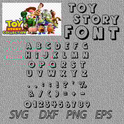 toy story font svg png jpeg dxf digital cut vector files for silhouette studio cricut design